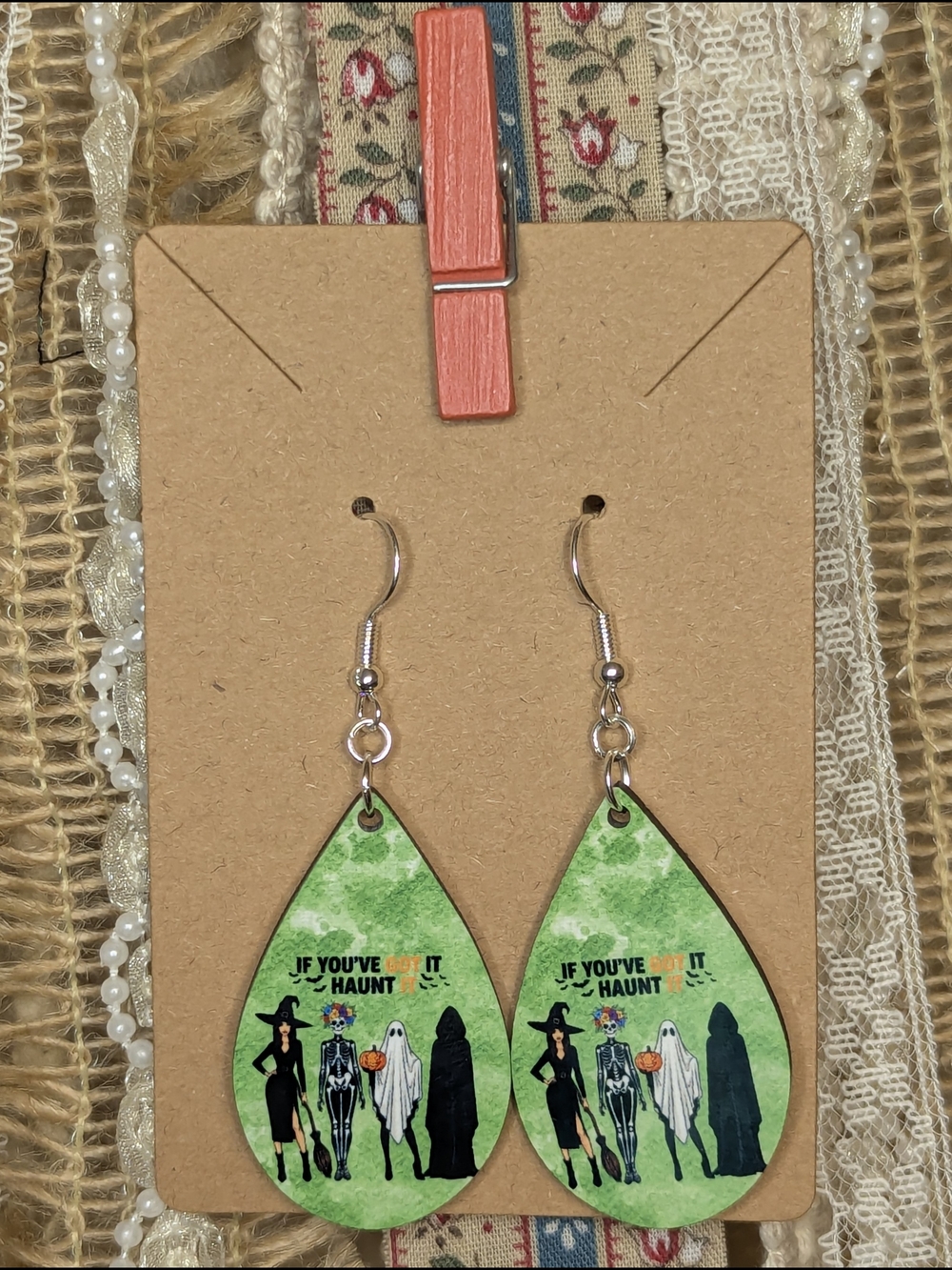 Halloween Teardrop Earrings - If You've Got It Haunt It